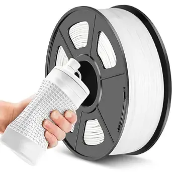JAYO JAYO TPU Filament White 1KG, Flexible 3D Printer Filament with Shore Hardness 95A, Strong Elasticity, Abrasion Resistance, Low Warping, Compatible with Most FDM 3D Printers