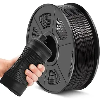 JAYO JAYO TPU Filament Black 1KG, Flexible 3D Printer Filament with Shore Hardness 95A, Strong Elasticity, Abrasion Resistance, Low Warping, Compatible with Most FDM 3D Printers