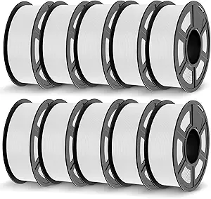 JAYO JAYO PETG Filament Bundle 11KG, Strong Toughness PETG 3D Printer Filament, Dimensional Accuracy +/-, Fits for Most FDM 3D Printers (White)