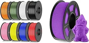 JAYO JAYO 3D Printer Filament 3.1kg, High Speed PLA Filament and Matte PLA Filament Fit Most FDM 3D Printers, Pack of 9, High Speed PLA 8 Colors + Matte PLA Purple