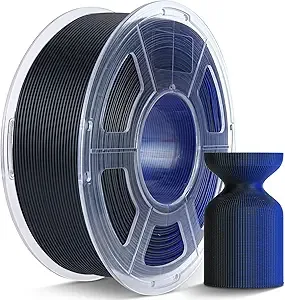 JAYO JAYO Dual Color Matte PLA 3D Printer Filament, Black-Blue Two-Tone PLA, Matte Finish Hides Layer Lines, ± Accuracy, 1.1kg (2.42 lbs) Spool, Fit Most FDM Printers