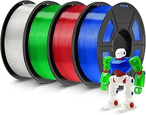 JAYO JAYO PETG Filament Bundle 4.4KG, Strong Toughness PETG 3D Printer Filament, Dimensional Accuracy +/-, Fits for Most FDM 3D Printers (Transparent,Transparent(Blue,Red,Green))