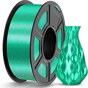 JAYO JAYO Silk PLA Filament Green 1.1KG, Metal-Like Shiny 3D Printer Filament Dimensional Accuracy +/-, 1.1kg Spool(2.4lbs), Fits for Most FDM 3D Printers