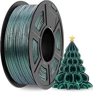 JAYO JAYO Galaxy PLA 3D Printer Filament, Green Glitter Sparkle PLA Colorful Twinkling, 1.1kg Spool(2.4lbs), Compatible with Most FDM Printers