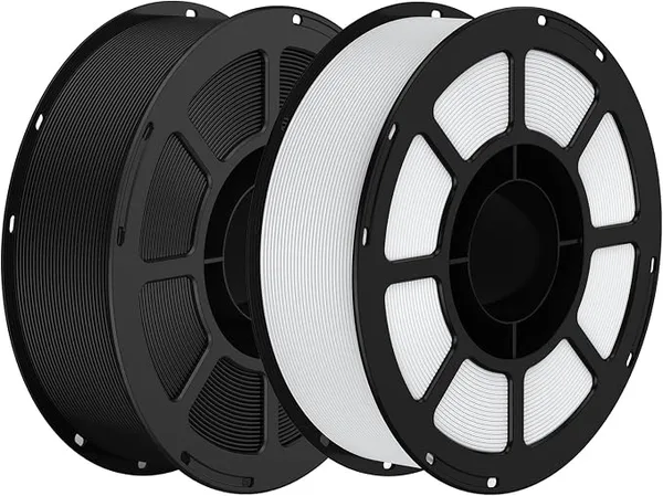 Keleidi High Speed PETG Filament, 2KG Total 2-Pack, Black+White | 200–/s high flow printing, pre-dried & vacuum sealed, zero-tangle, +/- precision, tough, for most FDM printers