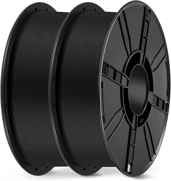 Keleidi PLA Basic Filament, High Speed Tough PLA, 2KG 2-Pack, Black | 50-/s High Speed, Fits Most FDM 3D Printers, Strong Layer Adhesion, No Jams/Tangles, +/- Precision, Vacuum Sealed