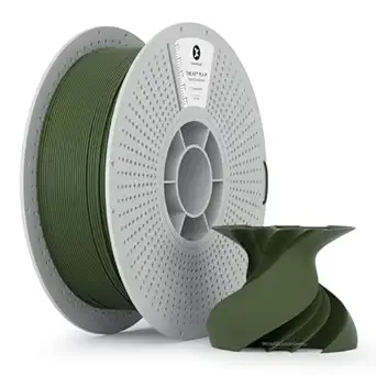 Kexcelled kexcelled Matte PLA Filament，Matte Olive Green PLA 3D Printer Filament 1kg Reusable Spool (2.2lbs) with +/- Accuracy,Upgraded Tangle-Free Winding for Christmas & Creative Projects