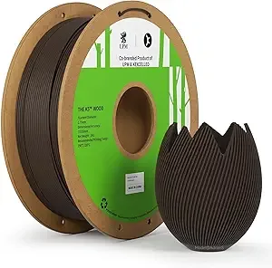 Kexcelled kexcelled Real Wood PLA Filament Black Walnut, Real Natural Wood Fiber PLA 3D Printer Filament, High Speed Printing, Dimensional Accuracy +/-, 1 kg Spool (2.2 lbs), Dark Brown