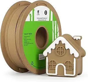 Kexcelled kexcelled Real Wood PLA Filament, Real Natural Wood Fiber PLA 3D Printer Filament, High Speed Printing, Dimensional Accuracy +/-, 1 kg Spool (2.2 lbs), Yellow