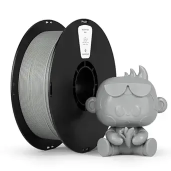 Kexcelled kexcelled PLA Filament, Light Gray PLA 3D Printer Filament 1kg Spool (2.2lbs), 3D Printing Filament Dimensional Accuracy +/-,Compatible with Most FDM Printers