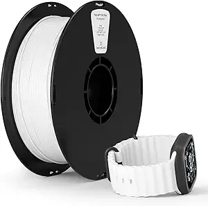 Kexcelled kexcelled High Speed TPU Filament,White TPU 95A HF Flexible Soft 3D Printer Filament,1 kg Spool (2.2lbs), Excellent Elasticity,Fit Most 3D FDM Printers