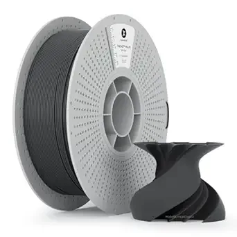 Kexcelled kexcelled Matte PLA Filament，Matte Ash Charcoal Gray PLA 3D Printer Filament 1kg Reusable Spool (2.2lbs) with +/- Accuracy,Upgraded Tangle-Free Winding for Most FDM Printers