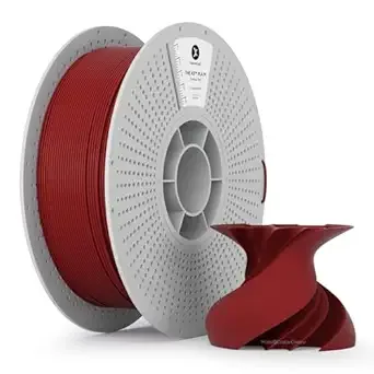 Kexcelled kexcelled Matte PLA Filament, Blood Red Burgundy Red PLA 3D Printer Filament 1kg Reusable Spool (2.2lbs) with +/-, Tangle-Free Winding for Valentines Day Christmas & Creative Projects