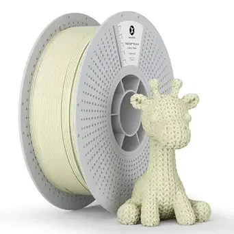 Kexcelled kexcelled Matte PLA Filament，Matte Cream Yellow PLA 3D Printer Filament 1kg Spool (2.2lbs) with +/- Accuracy,Upgraded Tangle-Free Winding, Vanilla Yellow
