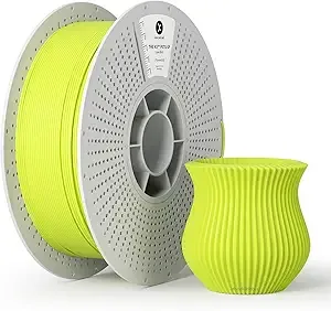 Kexcelled kexcelled Glass Fiber PETG GF Filament Neon Yellow,Matte PETG GF 3D Printer Filament 1KG,High Impact and Reduced Material Shrinkage, Fit Most FDM Printer