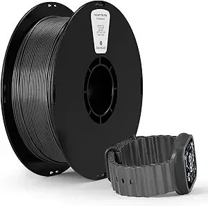 Kexcelled kexcelled High Speed TPU Filament,Dark Gray TPU 95A HF Flexible Soft 3D Printer Filament,1 kg Spool (2.2lbs), Excellent Elasticity,Fit Most 3D FDM Printers, Charcoal Grey