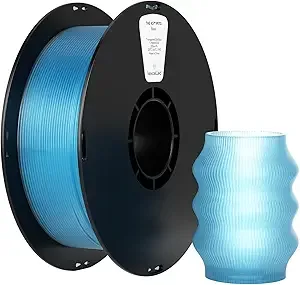 Kexcelled kexcelled PETG Filament, Transparent Ice Blue PETG 3D Printer Filament 1kg Spool (2.2lbs), Upgrade Stronger Toughness Printing Consumables, +/-, Translucent Sky Blue