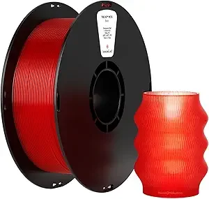 Kexcelled kexcelled Transparent PETG Filament Red,Clear Red PETG 3D Printer Filament 1kg Spool (2.2lbs), Upgrade Stronger Toughness Printing Consumables, +/-,for Valentines Day & Creative Projects