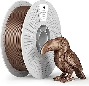 Kexcelled KEXCELLED Metallic PLA Filament,Coffee Gold Metal 3D Printer Filament PLA,Silk Metal Glossy Shiny Surface,Dimensional Accuracy +/-,1kg Reusable and Removable Spool