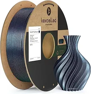Kexcelled Kexcelled Burnt Titanium PLA Filament, Chameleon PLA 3D Printer Filament 1kg(2.2lbs) with Galaxy Glitter Effect, Changing Colors with Light and Angles for Christmas & Creative Projects