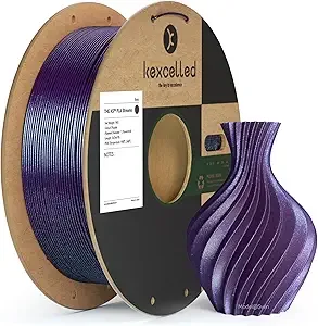 Kexcelled Kexcelled Chameleon PLA Filament Aurora Purple Nebula Purple,Galaxy Glitter PLA 3D Printer Filament 1kg(2.2lbs), Changing Colors with Light and Angles for Halloween Creative Projects