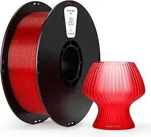 Kexcelled kexcelled ABS Filament Transparent Red,ABS 3D Printer Filament Translucent 1kg,High Heat Resistance, Dimensional Accuracy +/-, for Halloween, Christmas Valentines Day & Creative Projects