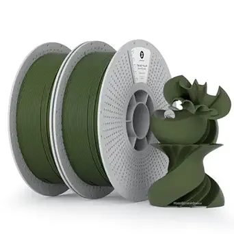 Kexcelled kexcelled Matte PLA Filament，Matte Olive Green PLA 3D Printer Filament Bundle 1kg Reusable Spool(2.2lbs),Pack of 2, with +/- Accuracy,Upgraded Tangle-Free Winding for Most FDM Printers