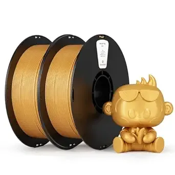 Kexcelled kexcelled PLA Filament,Gold PLA 3D Printer Filament Bundle 1kg Spool (2.2lbs),Pack of 2,3D Printing Filament Dimensional Accuracy +/-,Compatible with Most FDM Printers