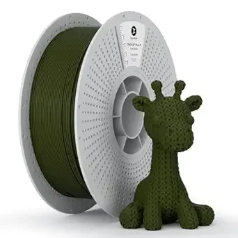 Kexcelled kexcelled Matte PLA Filament，Matte Army Green PLA 3D Printer Filament 1kg Spool (2.2lbs) with +/- Accuracy,Upgraded Tangle-Free Winding for Most FDM Printers