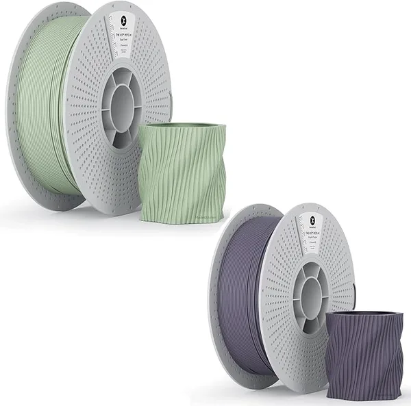 Kexcelled kexcelled Matte PETG Filament,Sage Green+Grayish Purple PETG 3D Printer Filament Matte Surface,Dimensional Accuracy +/- 1kg
