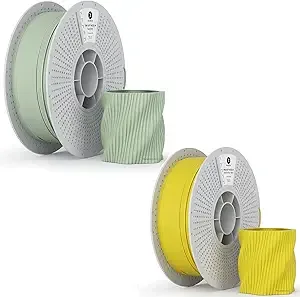 Kexcelled kexcelled Matte PETG Filament,Sage Green +Maize Yellow PETG 3D Printer Filament Matte Surface,Dimensional Accuracy +/- 1kg