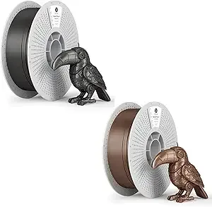 Kexcelled kexcelled Metallic PLA Filament, Gun Metal Gray +Coffee Gold 3D Printer Filament PLA,Silk Metal Glossy Shiny Surface,Dimensional Accuracy +/- 1kg
