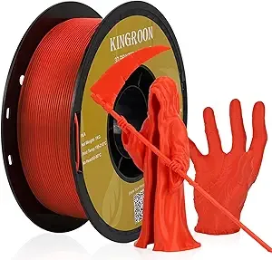 Kingroon Kingroon PLA 3D Printer Filament, Dimensional Accuracy +/-, 1 kg Spool(2.2lbs)，Red