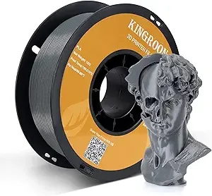 Kingroon Kingroon PLA 3D Printer Filament, Dimensional Accuracy +/-, 1 kg Spool(2.2lbs)，Grey