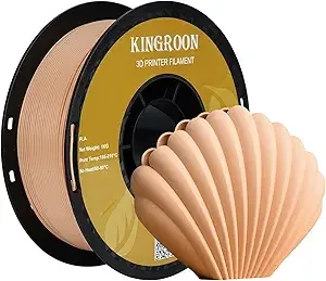 Kingroon Kingroon PLA 3D Printer Filament, Dimensional Accuracy +/-, 1 kg Spool(2.2lbs), Light apricot