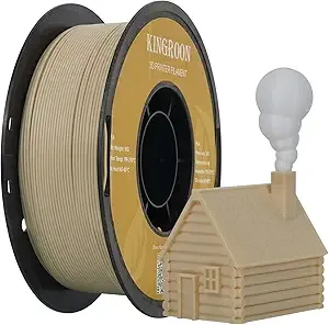 Kingroon Kingroon PLA 3D Printer Filament, Dimensional Accuracy +/-, 1 kg Spool(2.2lbs),Wood