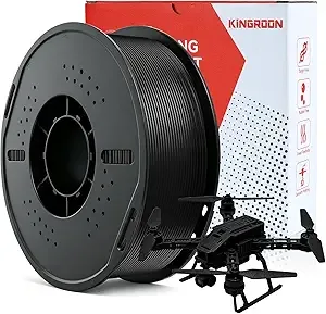 Kingroon Kingroon PLA Plus（PLA+） 3D Printer Filament, Dimensional Accuracy +/-, 1 kg Spool(2.2lbs)，Black
