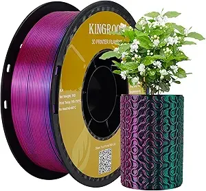 Kingroon Kingroon PLA Filament, Multicolor Silk PLA Filament, Tri Color 3D Printer Filament, Dimensional Accuracy +/-, 1kg Spool(2.2lbs), Red Blue Green