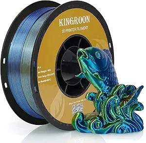 Kingroon Kingroon PLA Filament, Multicolor Silk PLA Filament, Tri Color 3D Printer Filament, Dimensional Accuracy +/-, 1kg Spool(2.2lbs), Red Blue Yellow