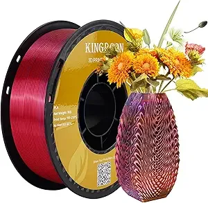 Kingroon Kingroon PLA 3D Printer Filament, Triple Color Silk PLA Filament, Dimensional Accuracy +/-, 1 kg Spool(2.2lbs), Red Gold Blue