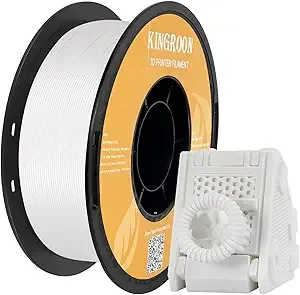 Kingroon Kingroon High Speed PLA 3D Printer Filament, 3D Printer Rapid Filament for 30-/s Hyper Printing Filament, Dimensional Accuracy +/-, 1kg Plastic Spool(2.2lbs) (White)