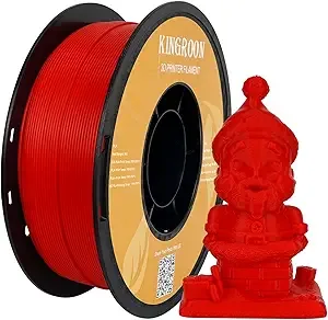 Kingroon Kingroon High Speed PLA 3D Printer Filament, 3D Printer Rapid Filament for 30-/s Hyper Printing Filament, Dimensional Accuracy +/-, 1kg Plastic Spool(2.2lbs) (Red)