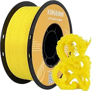 Kingroon Kingroon High Speed PLA 3D Printer Filament, 3D Printer Rapid Filament for 30-/s Hyper Printing Filament, Dimensional Accuracy +/-, 1kg Plastic Spool(2.2lbs) (Yellow)