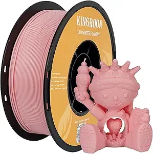Kingroon Kingroon High Speed PLA 3D Printer Filament, 3D Printer Rapid Filament for 30-/s Hyper Printing Filament, Dimensional Accuracy +/-, 1kg Plastic Spool(2.2lbs) (Pink)