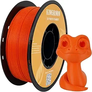 Kingroon Kingroon High Speed PLA 3D Printer Filament, 3D Printer Rapid Filament for 30-/s Hyper Printing Filament, Dimensional Accuracy +/-, 1kg Plastic Spool(2.2lbs) (Orange)