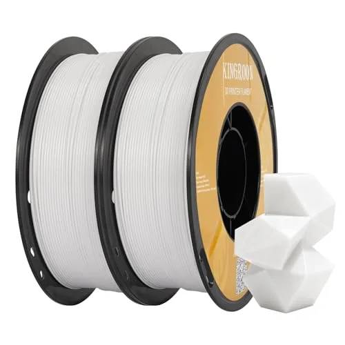 Kingroon Kingroon High Speed PETG 3D Printer Filament, 3D Printer Rapid Filament for 30-/s Hyper Printing Filament, Dimensional Accuracy +/-, 2 kg Plastic Spool (4.4lbs（White）