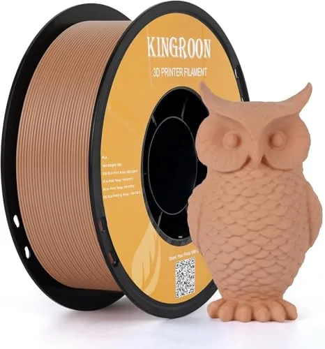 Kingroon Kingroon PLA Filament 3D Printer Filament Brown Pla Filament 1kg Filament Dimensional Accuracy +/-, Fit Most FDM Printer,Brown