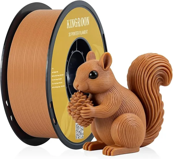 Kingroon Kingroon PLA Filament 3D Printer Filament Light Brown Pla Filament 1kg Filament Dimensional Accuracy +/-, Fit Most FDM Printer,Light Brown