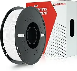 Kingroon Kingroon PETG 3D Printer Filament, High Strength, Low Warping, Odorless, Dimensional Accuracy +/-, 1kg Spool(2.2lbs), White