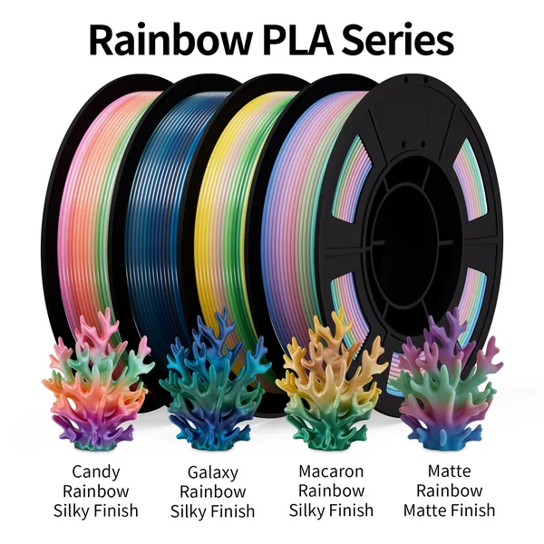 Levemaker LEVEMAKER Rainbow PLA 3D Printing Filament 250g*4